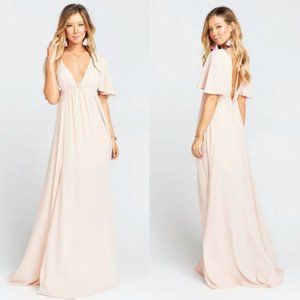 Show Me Your MuMu Maxi Bridesmaid Dress Dusty Blush XS